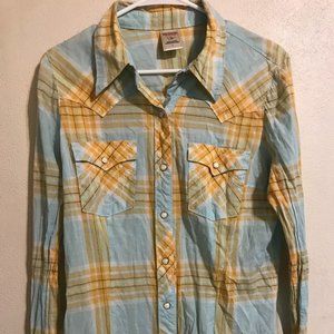 True Religion Women's Plaid Utility Shirt